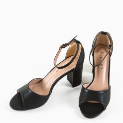 Sandale cu toc Magali Negre 2 5