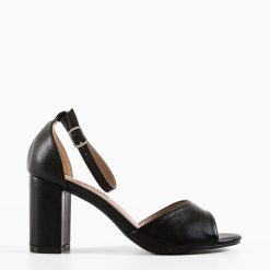 Sandale cu toc Magali Negre 3