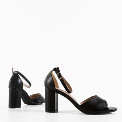 Sandale cu toc Magali Negre 5