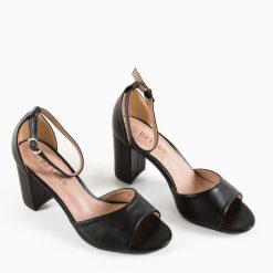 Sandale cu toc Magali Negre 6