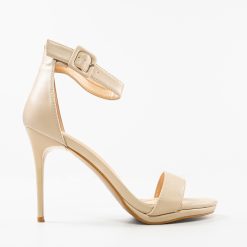 Sandale cu toc Ravan Bej 3