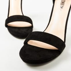 Sandale cu toc Ravan Negre 4