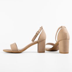 Sandale cu toc Susan Bej 5