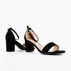 Sandale cu toc Susan Negre 4