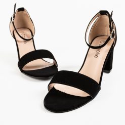 Sandale cu toc Susan Negre 5
