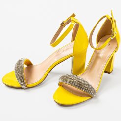 Sandale cu toc Takent Galbene 3