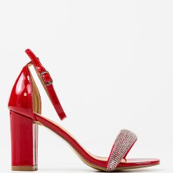 Sandale cu toc Takent Rosii 3