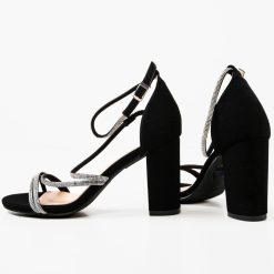 Sandale dama Chloe Negre-Sandale cu toc-Sandale cu toc