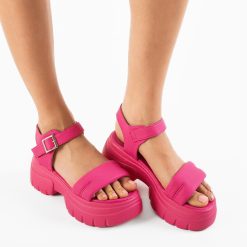 Sandale dama Ferrus Fuchsia-Sandale-Sandale cu talpa joasa