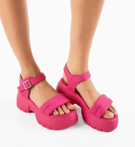 Sandale dama Ferrus Fuchsia-Sandale-Sandale cu talpa joasa