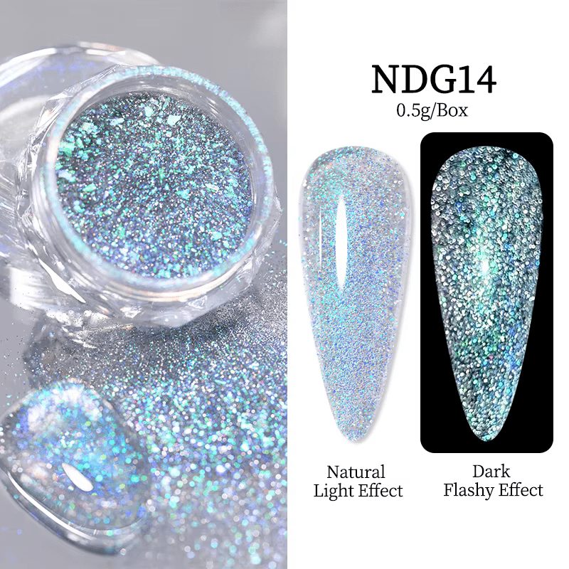 Sclipici Chrome Aurora NDG14 - Everin-NAIL ART ❤️ > Sclipici- Paiete- Confetti