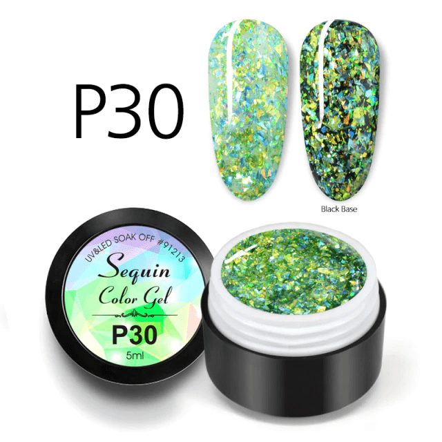 Sequin Color Gel P30 - P30 - Everin.ro-GELURI COLORATE ❤️ > Sequin Color Gel