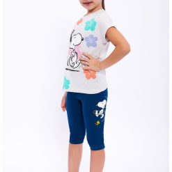 Set de tricou si colanti cu imprimeu Snoopy-FETE-IMBRACAMINTE/Seturi de imbracaminte