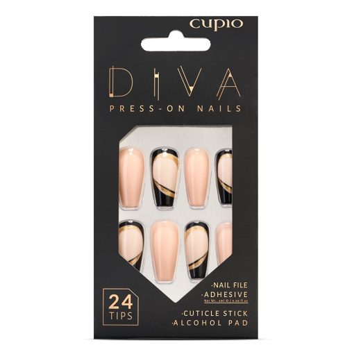 Set unghii false Cupio Diva - Luxury Black-Manichiura-Unghii false