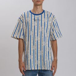 Small Signature Logo Stripe T-shirt-Barbati