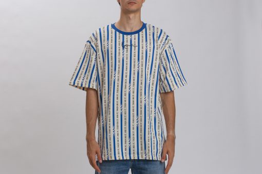 Small Signature Logo Stripe T-shirt-Barbati