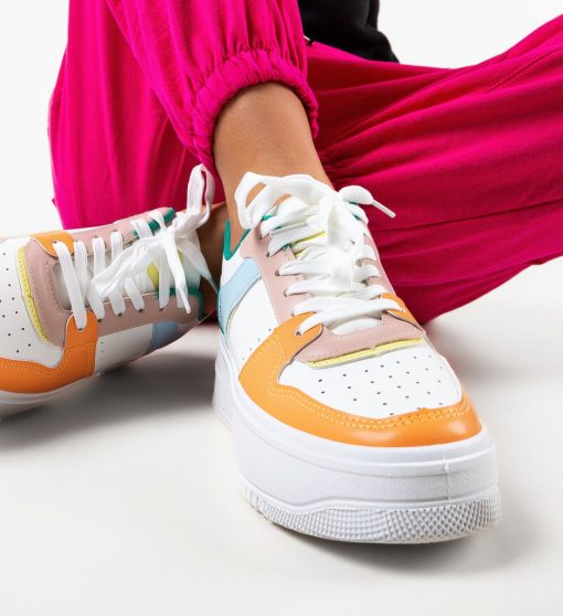 Sneakers dama Morton Portocalii-Sport-Sport