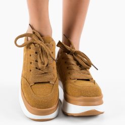 Sneakers dama Uggety Camel-Sport-Sport