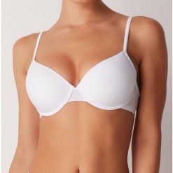 Sutien microfibra T-shirt buretat cu sarme Cotonella CD019 00B1-FEMEI