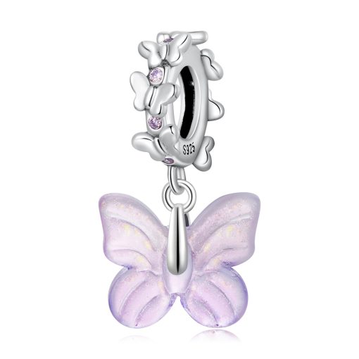 Talisman din argint Transparent Butterfly-Talismane >> Talismane din Argint (toate)