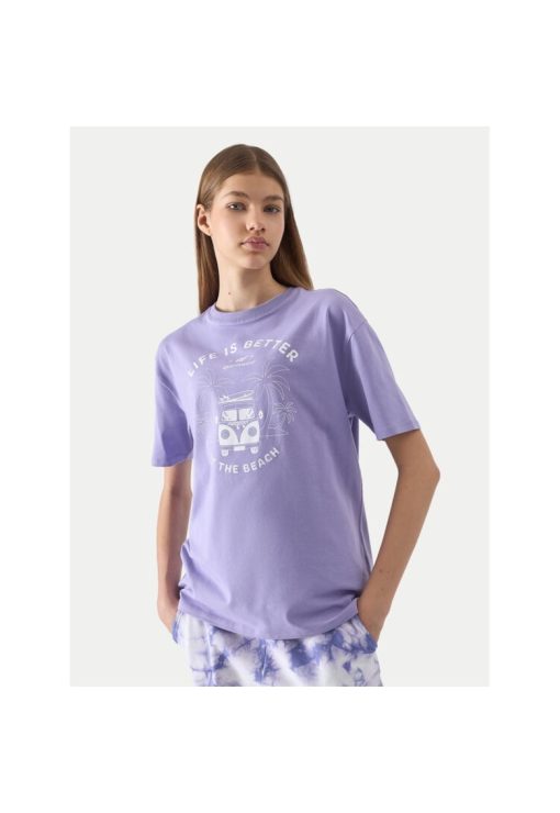 Tricou copii - 19583 - Bumbac - Violet-FETE-IMBRACAMINTE/Tricouri si maiouri