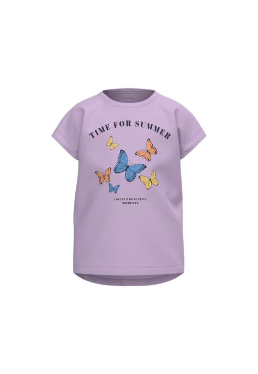 Tricou copii - 301994749 - Bumbac - Violet-FETE-IMBRACAMINTE/Tricouri si maiouri