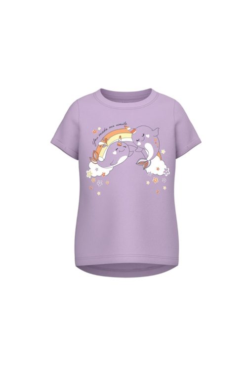 Tricou copii - 301994923 - Bumbac - Violet-FETE-IMBRACAMINTE/Tricouri si maiouri