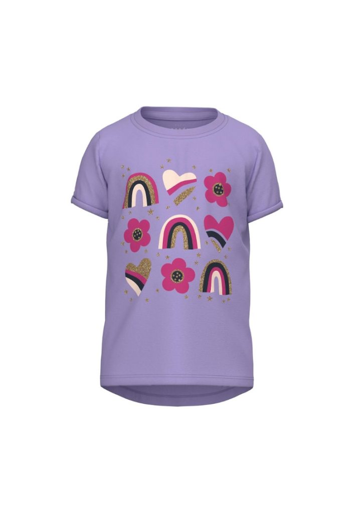 Tricou copii - 302000425 - Bumbac - Violet-FETE-IMBRACAMINTE/Tricouri si maiouri