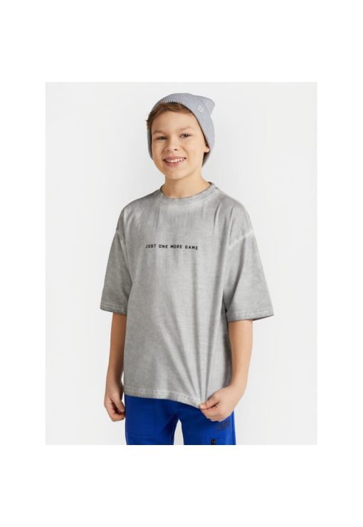 Tricou copii - 48036 - Gri - Bumbac-FETE-IMBRACAMINTE/Tricouri si maiouri