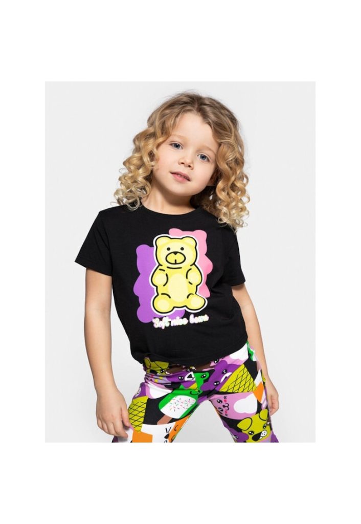 Tricou copii - 48272 - Negru - Bumbac-FETE-IMBRACAMINTE/Tricouri si maiouri