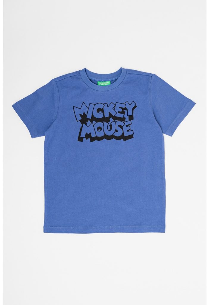 Tricou cu decolteu la baza gatului si imprimeu Mickey Mouse-BAIETI-IMBRACAMINTE/Tricouri si maiouri