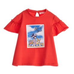 Tricou cu imprimeu grafic-FETE-IMBRACAMINTE/Tricouri si maiouri