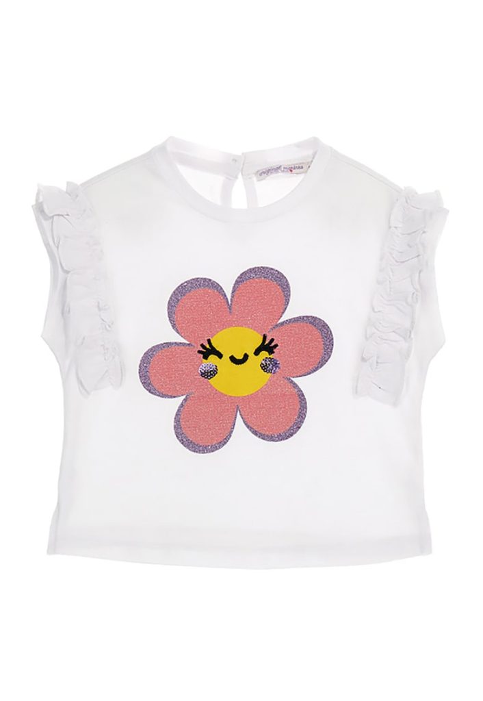 Tricou de bumbac cu imprimeu floral-FETE-IMBRACAMINTE/Tricouri si maiouri