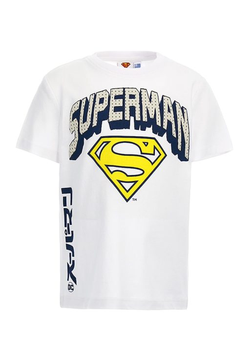 Tricou din bumbac cu imprimeu cu Super-Man-BAIETI-IMBRACAMINTE/Tricouri si maiouri