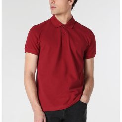 Tricou polo de bumbac cu model uni-BARBATI-IMBRACAMINTE/Tricouri si maiouri