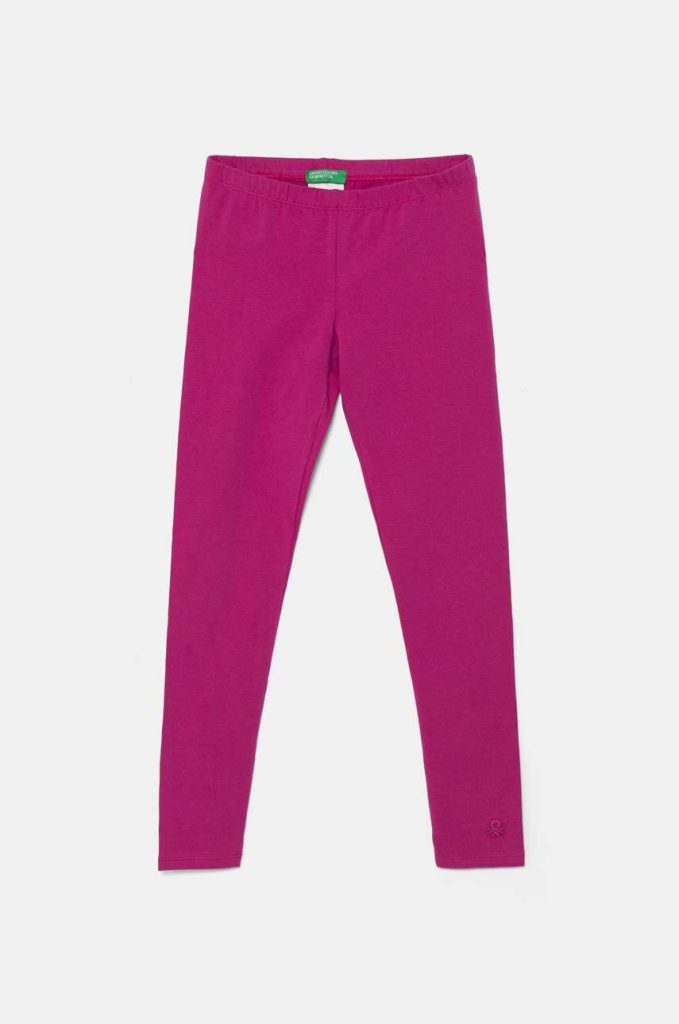 United Colors of Benetton leggins copii culoarea roz