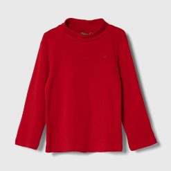 United Colors of Benetton longsleeve din bumbac pentru copii culoarea rosu