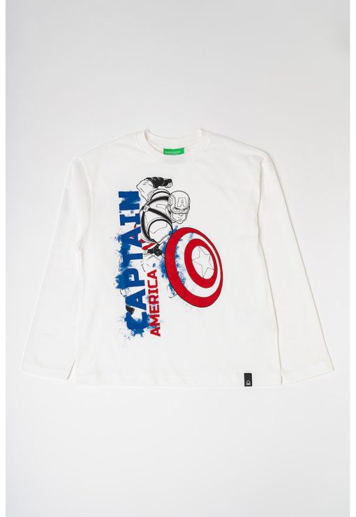 Bluza cu imprimeu Captain America-BAIETI-IMBRACAMINTE/Bluze