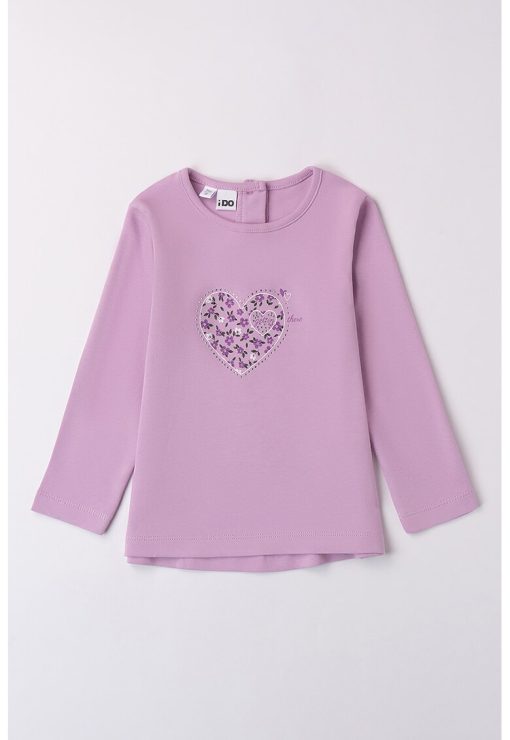 Bluza de bumbac cu strasuri-FETE-IMBRACAMINTE/Bluze