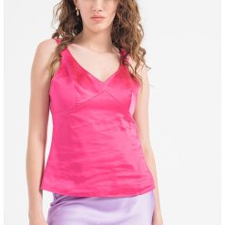 Bluza de satin fara maneci-FEMEI-IMBRACAMINTE/Bluze