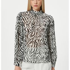 Bluza semitransparenta cu imprimeu zebra-FEMEI-IMBRACAMINTE/Bluze