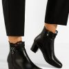 Botine elegante negre Cernia-Botine cu toc-Botine elegante
