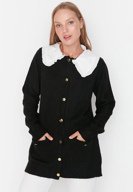 Cardigan dama negru Mirela-Cardigane dama-Cardigane dama