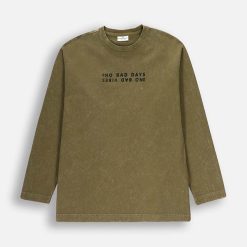 Coccodrillo longsleeve din bumbac pentru copii culoarea verde