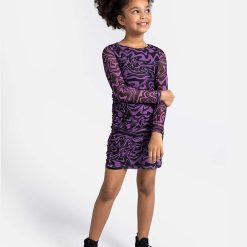 Coccodrillo rochie fete culoarea violet