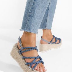 Espadrile cu platformă Apia albastre-Espadrile cu platforma-Sandale cu platforma