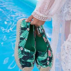 Espadrile cu platformă Laguna verzi-Espadrile cu platforma-Espadrile Dama