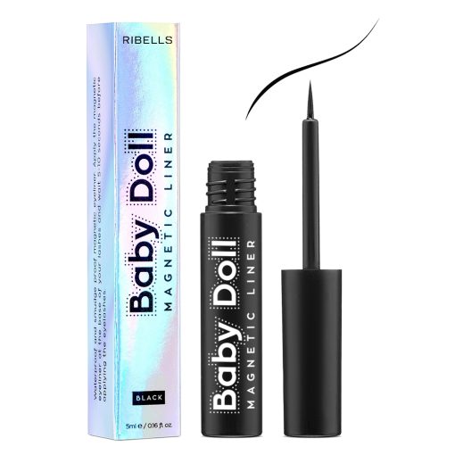 Eyeliner adeziv pentru gene magnetice Ribells Baby Doll - Black 6ml-Gene False-Adezivi gene false