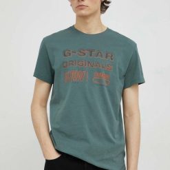 G-Star Raw tricou din bumbac culoarea gri