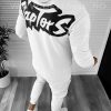 Hanorac barbati alb slim fit cu imprimeu pe spate K093 P20-3.3-Hanorace